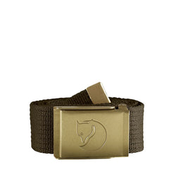 Fjallraven Canvas Brass Belt 4cm Dark Olive - Parasol Store