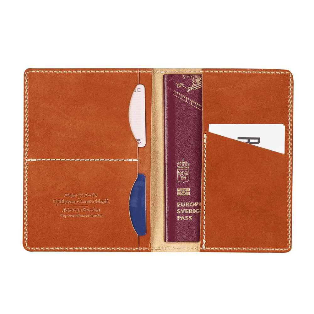 Fjallraven Leather Passport Cover Leather Cognac Fjallraven