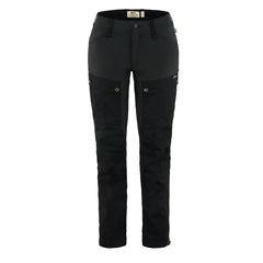Fjallraven Womens Keb Trousers Curved Short Black - Parasol Store