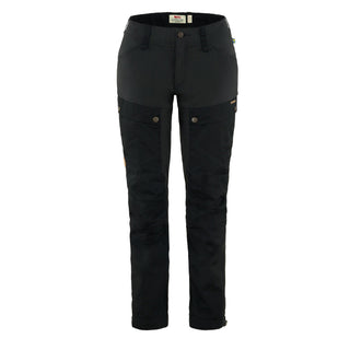 Fjallraven Womens Keb Trousers Curved Short Black - Parasol Store