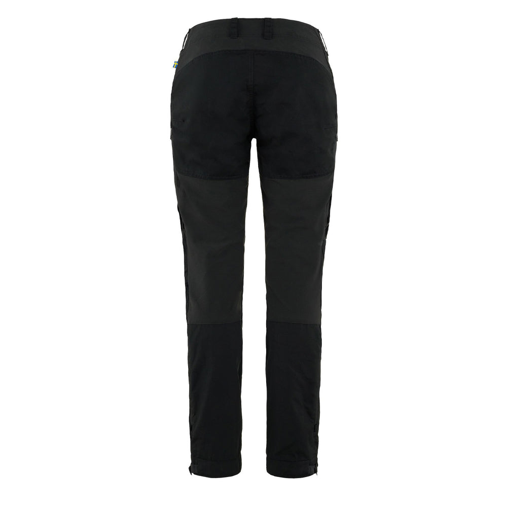 Fjallraven Womens Keb Trousers Curved Short Black - Parasol Store