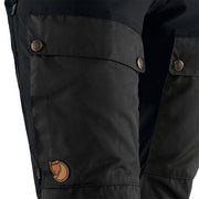 Fjallraven Womens Keb Trousers Curved Short Black - Parasol Store