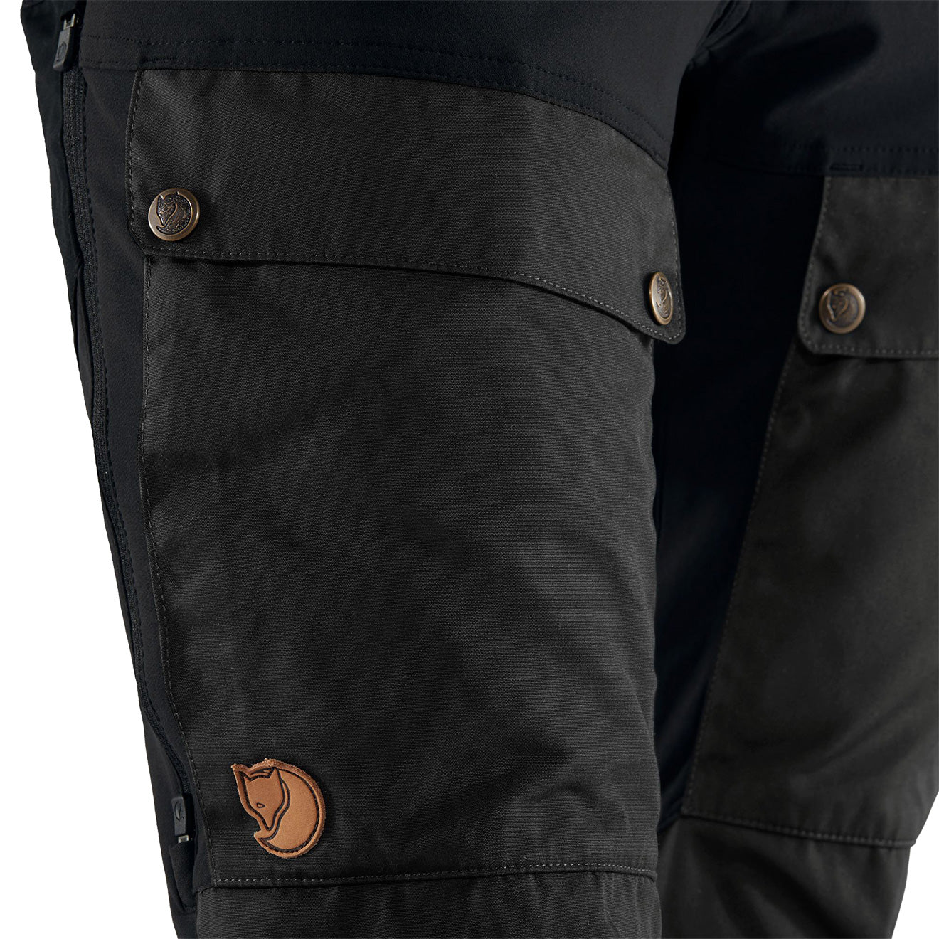 Fjallraven Womens Keb Trousers Curved Short Black - Parasol Store