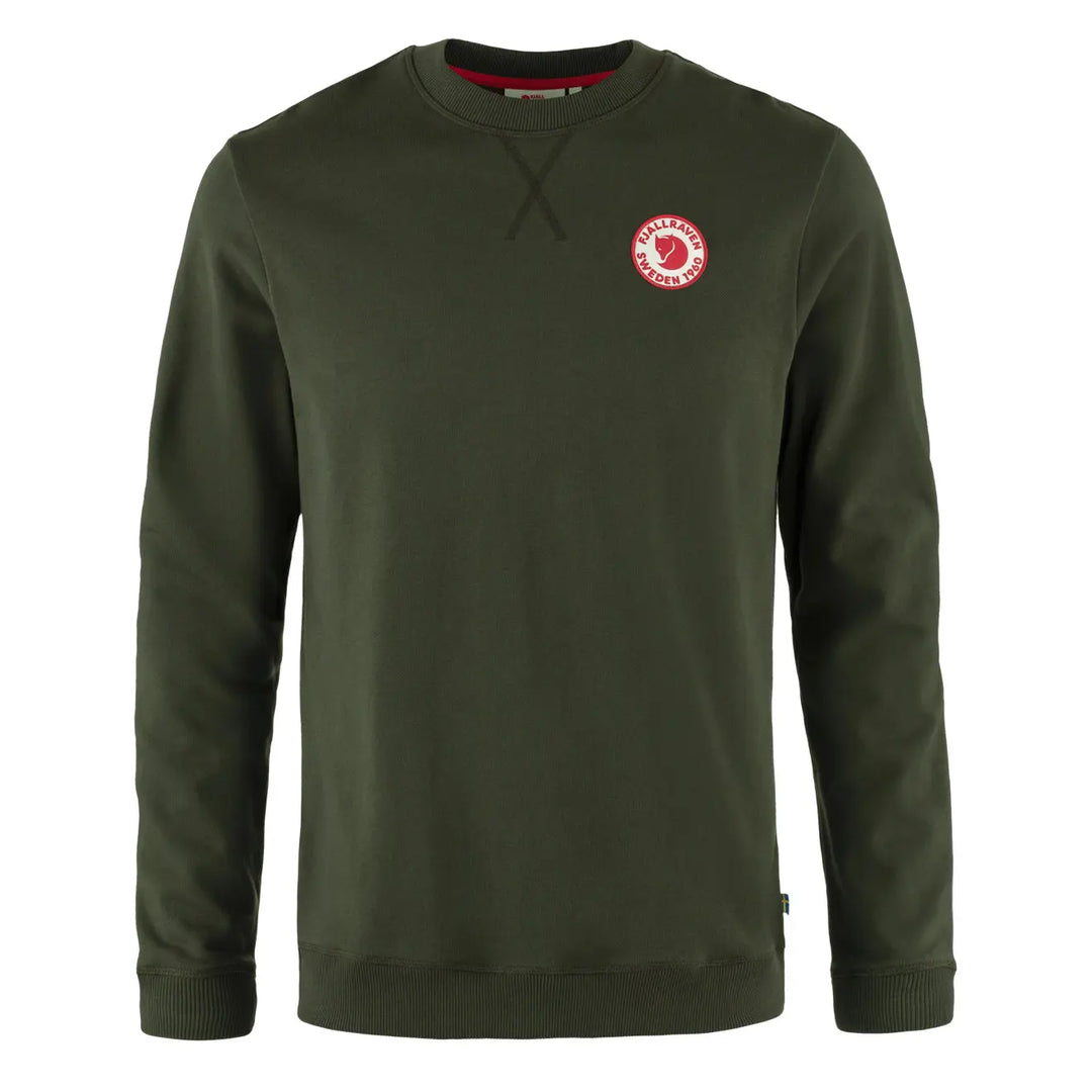 Fjallraven 1960 Logo Badge Sweater Deep Forest - Parasol Store