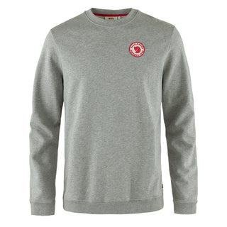 Fjallraven 1960 Logo Badge Sweater Grey Melange - Parasol Store