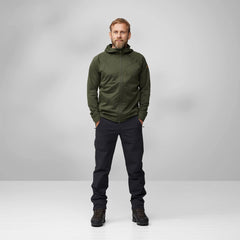 Fjallraven Abisko Grid Fleece Hoodie Black - Parasol Store