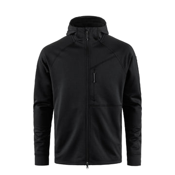 Fjallraven Abisko Grid Fleece Hoodie Black - Parasol Store