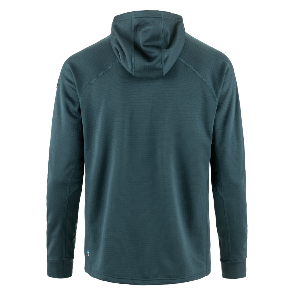Fjallraven Abisko Grid Fleece Hoodie Mountain Blue - Parasol Store