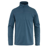 Fjallraven Abisko Lite Fleece Half Zip Indigo Blue - Parasol Store
