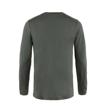 Fjallraven Abisko Wool LS T-Shirt Basalt - Parasol Store