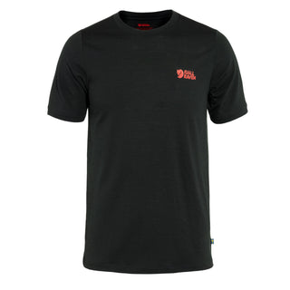 Fjallraven Abisko Wool Logo SS T-Shirt Black Fjallraven