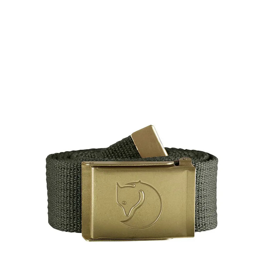Fjallraven Canvas Brass Belt 4cm Mountain Grey - Parasol Store