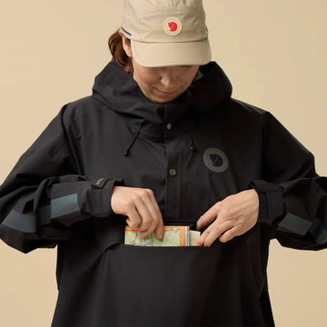 Fjallraven Hoja Rain Poncho Black - Parasol Store