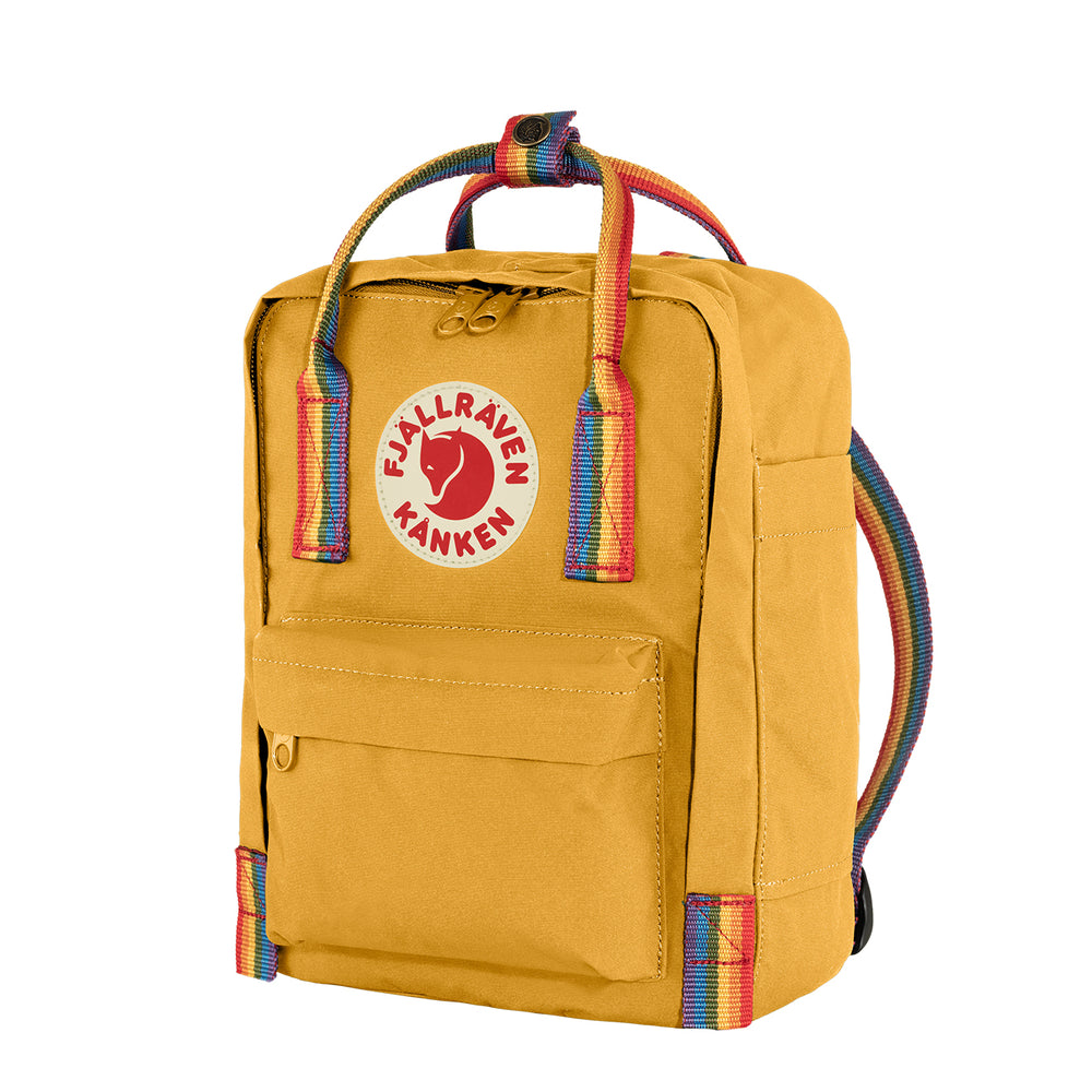 Fjallraven Kanken Rainbow Mini Ochre-Rainbow Pattern - Parasol Store