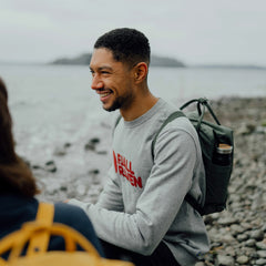 Fjallraven Logo Sweater Wood Brown - Parasol Store