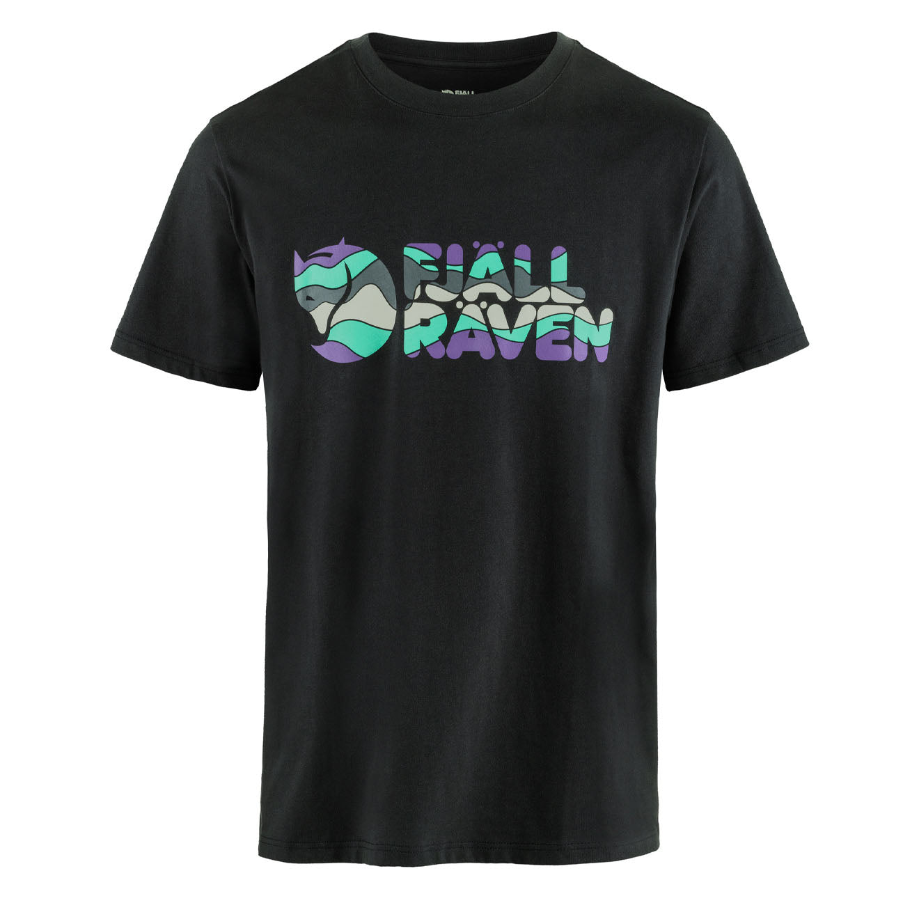 Fjallraven Multicolor Logo T-shirt Black - Parasol Store