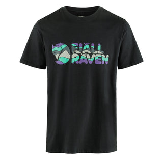 Fjallraven Multicolor Logo T-shirt Black - Parasol Store