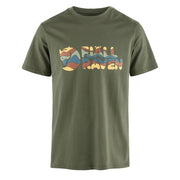 Fjallraven Multicolor Logo T-shirt Laurel Green - Parasol Store