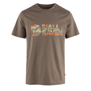 Fjallraven Multicolor Logo T-shirt Suede Brown - Parasol Store