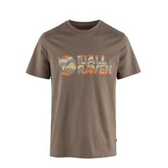 Fjallraven Multicolor Logo T-shirt Suede Brown