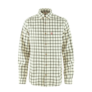 Fjallraven Ovik Flannel Shirt Chalk White / Laurel Green - Parasol Store