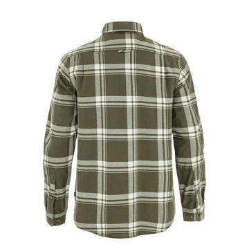 Fjallraven Ovik Lite Flannel Shirt Laurel Green / Chalk White - Parasol Store