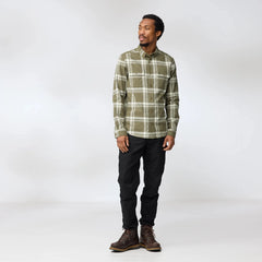 Fjallraven Ovik Lite Flannel Shirt Laurel Green / Chalk White - Parasol Store
