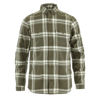 Fjallraven Ovik Lite Flannel Shirt Laurel Green / Chalk White - Parasol Store
