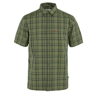 Fjallraven Ovik Lite Shirt SS Green-Dark Navy - Parasol Store
