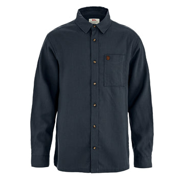 Fjallraven Ovik Relaxed Hemp Shirt LS Dark Navy - Parasol Store