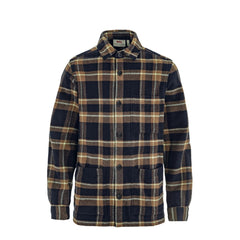 Fjallraven Ovik Wool Shirt Dark Navy / Chestnut - Parasol Store