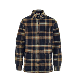 Fjallraven Ovik Wool Shirt Dark Navy / Chestnut