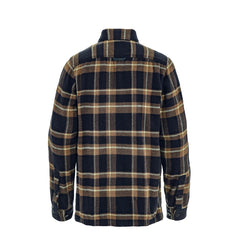 Fjallraven Ovik Wool Shirt Dark Navy / Chestnut - Parasol Store