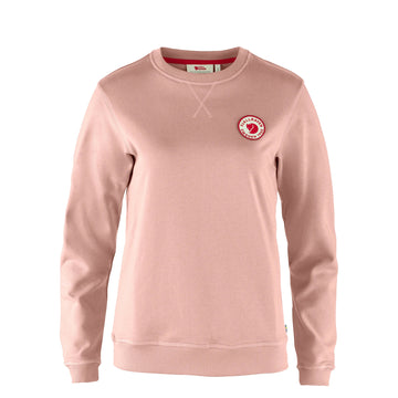 Fjallraven Womens 1960 Logo Badge Sweater Chalk Rose - Parasol Store