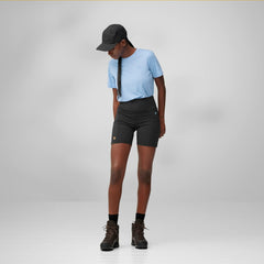 Fjallraven Womens Abisko 6 Inch Shorts Tights Black - Parasol Store
