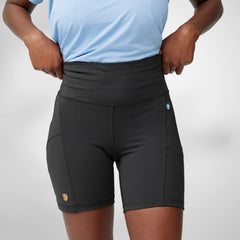 Fjallraven Womens Abisko 6 Inch Shorts Tights Black - Parasol Store