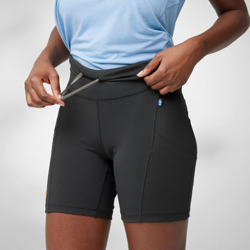 Fjallraven Womens Abisko 6 Inch Shorts Tights Black - Parasol Store