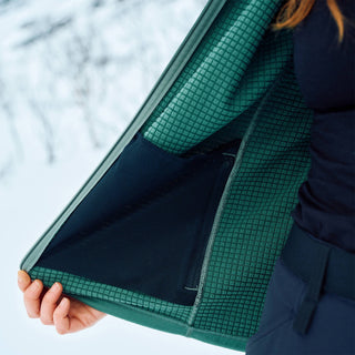 Fjallraven Womens Abisko Grid Fleece Hoodie Breeze Blue - Parasol Store