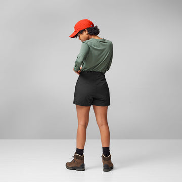 Fjallraven Womens Abisko Hike Shorts Black - Parasol Store