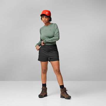 Fjallraven Womens Abisko Hike Shorts Black - Parasol Store
