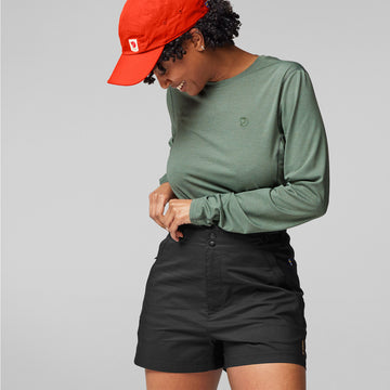 Fjallraven Womens Abisko Hike Shorts Black - Parasol Store