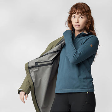 Fjallraven Womens Abisko Lite Fleece Half Zip Dark Navy - Parasol Store