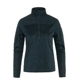 Fjallraven Womens Abisko Lite Fleece Half Zip Dark Navy - Parasol Store