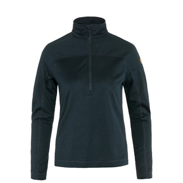 Fjallraven Womens Abisko Lite Fleece Half Zip Dark Navy - Parasol Store