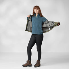 Fjallraven Womens Abisko Lite Fleece Half Zip Lavender Mist