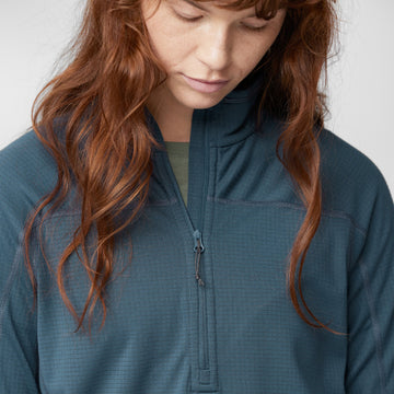 Fjallraven Womens Abisko Lite Fleece Half Zip Lavender Mist