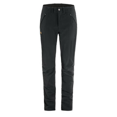 Fjallraven Womens Abisko Stretch Trousers Reg Leg Black - Parasol Store