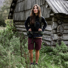 Fjallraven Womens Abisko Trail Stretch Shorts Black - Parasol Store