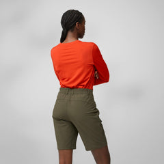 Fjallraven Womens Abisko Trail Stretch Shorts Deep Forest - Parasol Store