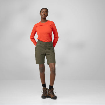 Fjallraven Womens Abisko Trail Stretch Shorts Suede Brown